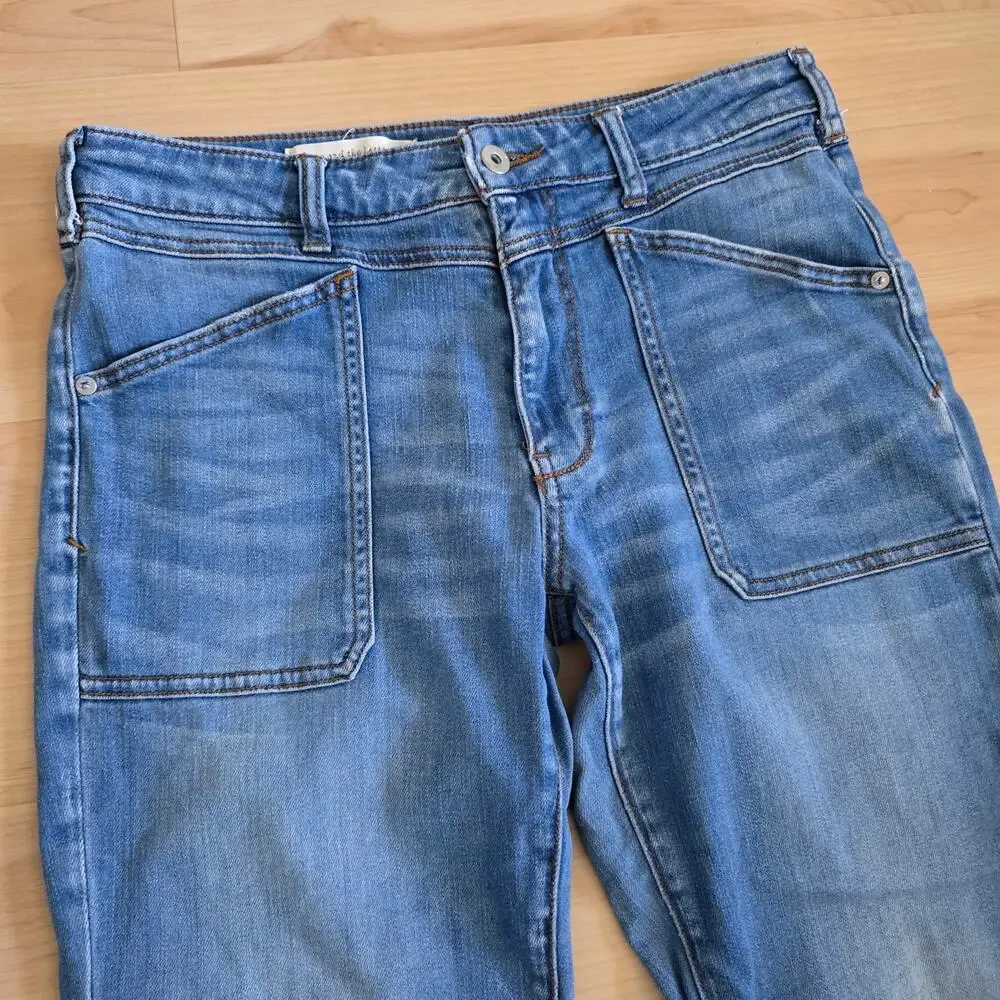 Anthropologie Pilcro Slim Boyfriend Jeans Size 28 Ankle Mid-Rise Patch Pocket - Picture 5 of 12